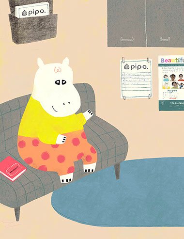 Illustration pip o. the Hippo